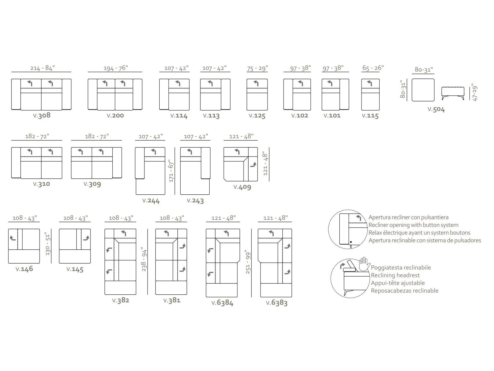 Модульный тканевый диван Max Divani REV ARCH-00069731 - Вид №9