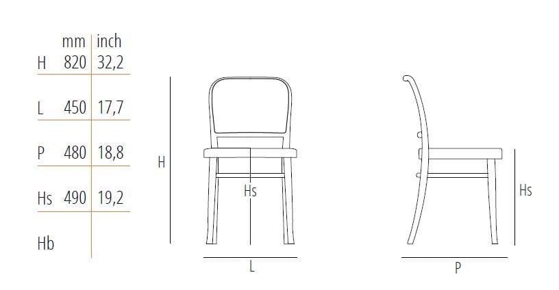 Венский стул из бука и соломы Wiener GTV Design № 811 ARCH-00118905 - Вид №4
