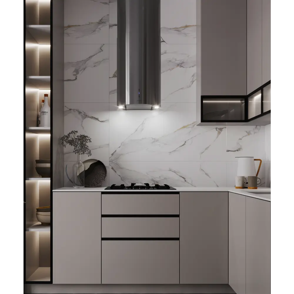 Керамогранит Incolor Bianco Carrara Satin 120x60 см 1.44 м² сатинированный цвет белый LunaRossa STLM-2083631