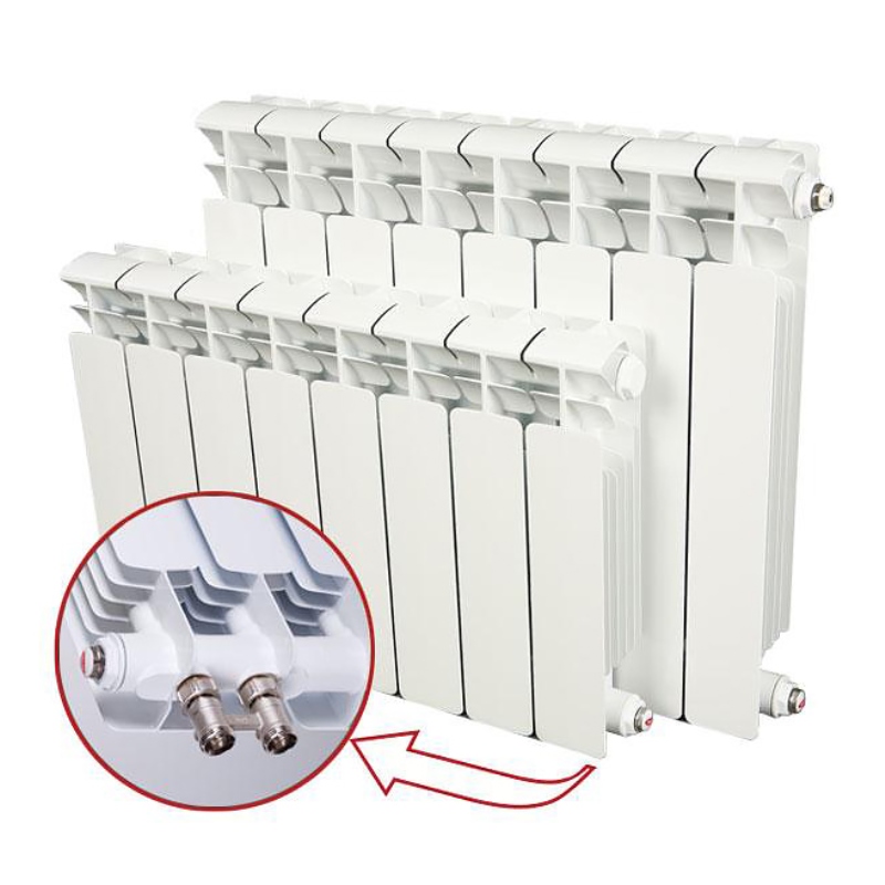 Радиатор биметаллический Rifar Base 200/100 5 секций нижнее правое подключение R20005НПП - Вид №1