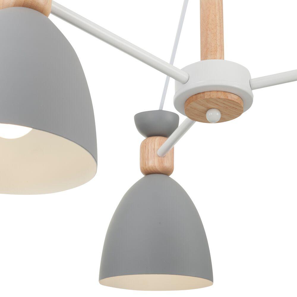 Потолочная люстра Freya Delia FR5033CL-03W серая FREYA DELIA 280001 Серый  - Вид №1