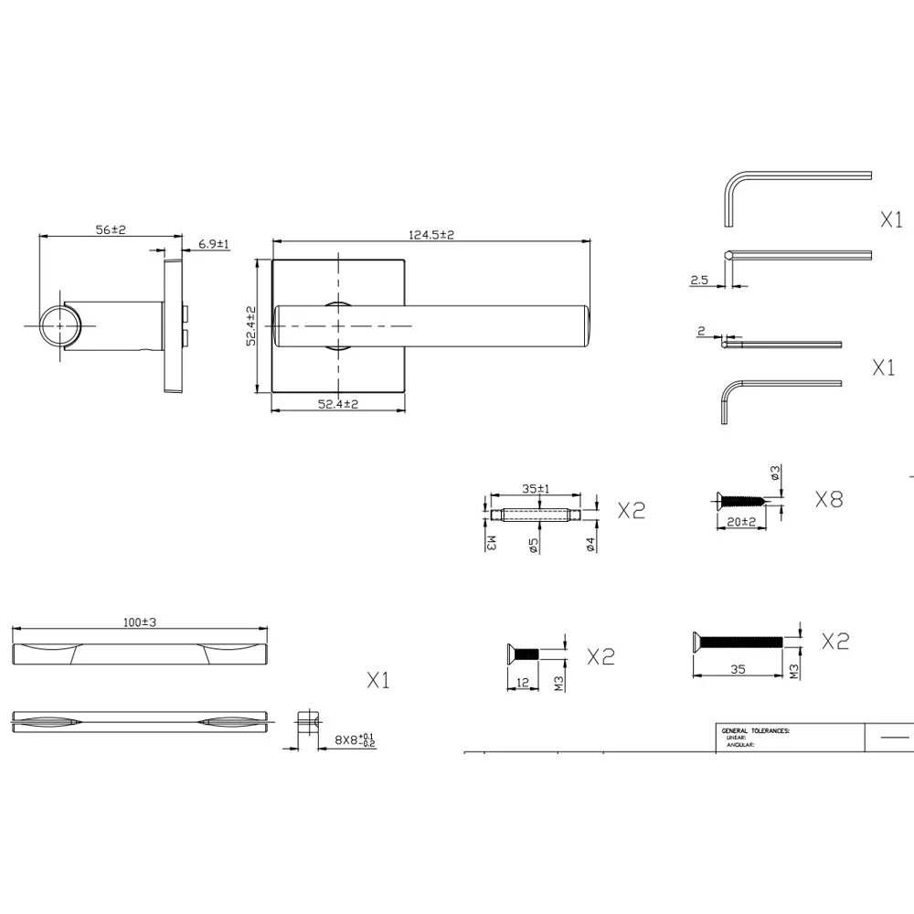 Дверная ручка на розетке KREAFORTA Усожа без запирания цвет графит STLM-2053455 - Вид №5