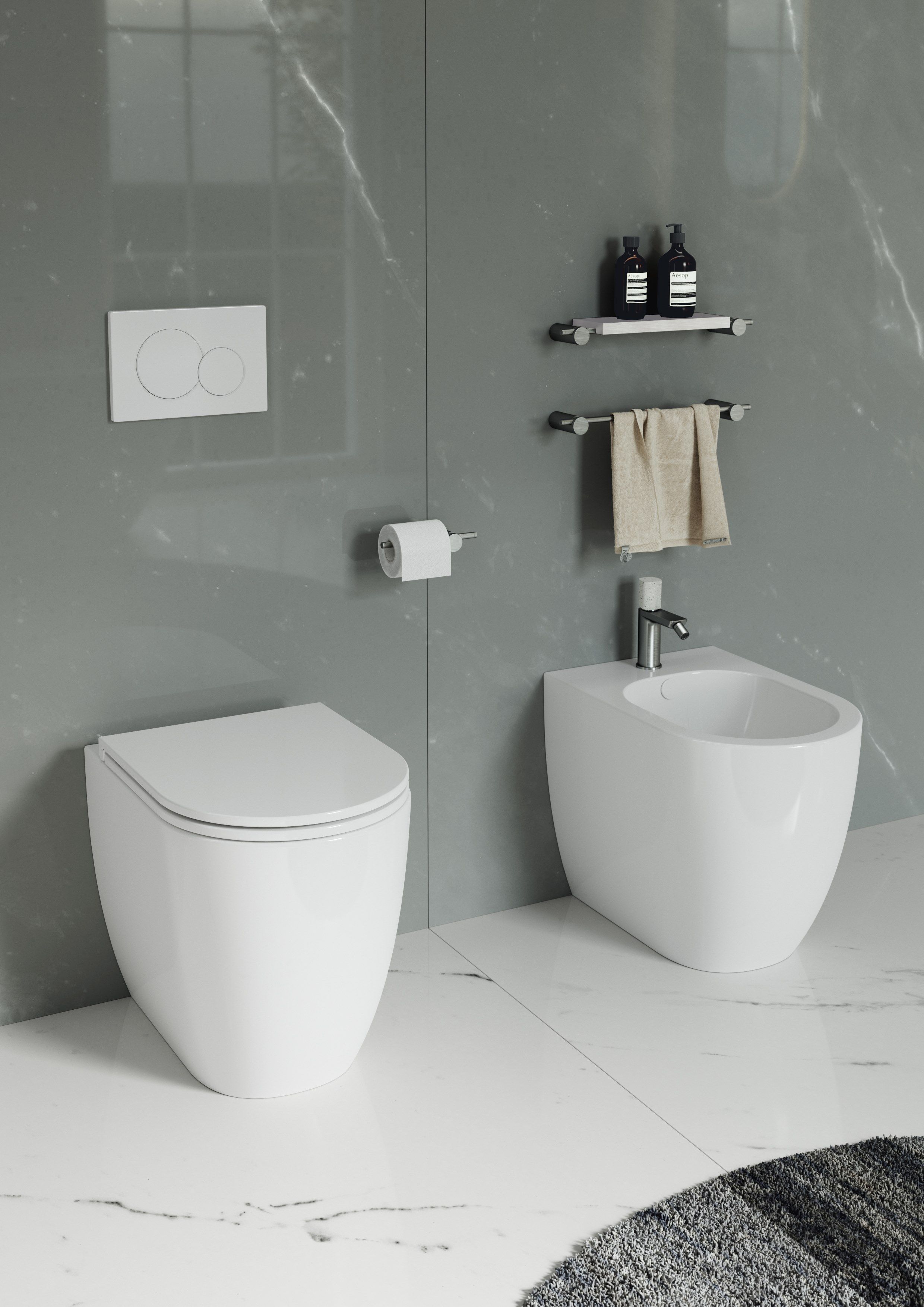 Полная мебель для ванной комнаты GSG Ceramic Design Like ARCH-00081442 - Вид №6