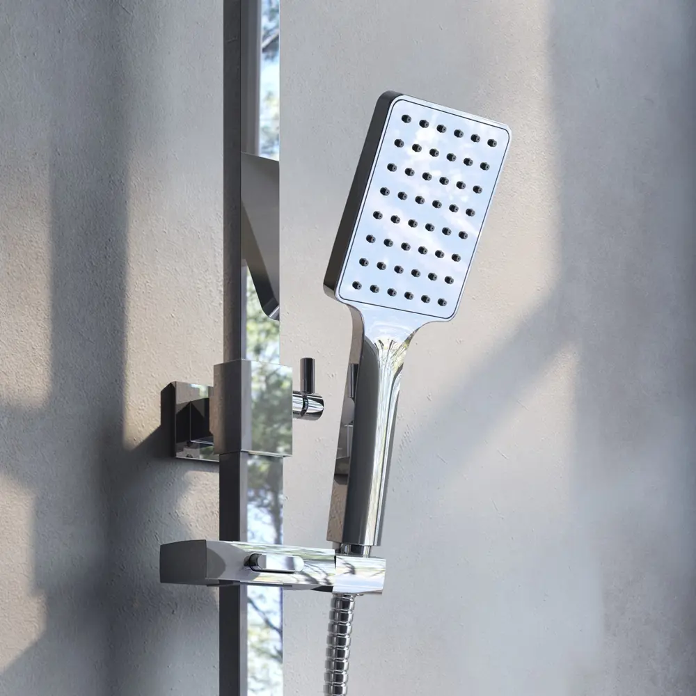 Душевая стойка Iddis Frame со смесителем 1 режим цвет хром STLM-2070763 - Вид №3