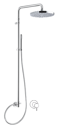 30699X/ID-CRX CARIMALI Мостовая поворотная душевая стойка, Душевая лейка Stick 
