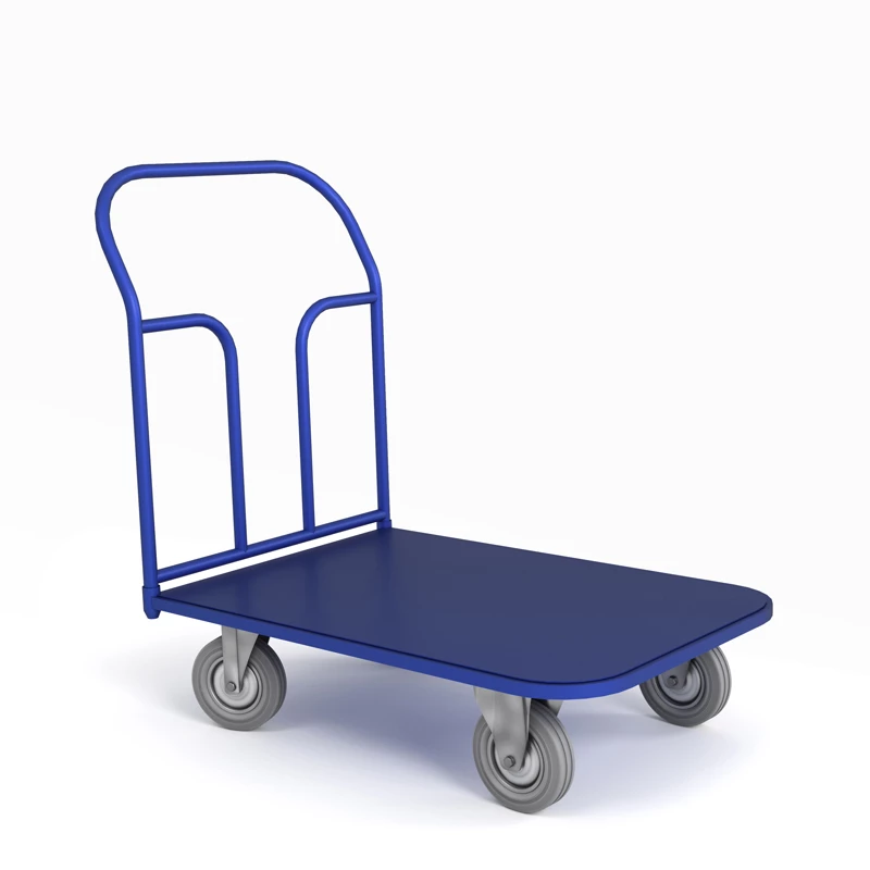 Тележка платформенная ТП 2 (г/п 550 кг, 900x600 мм, колеса серая резина 200 мм) Верстакофф 65-0190