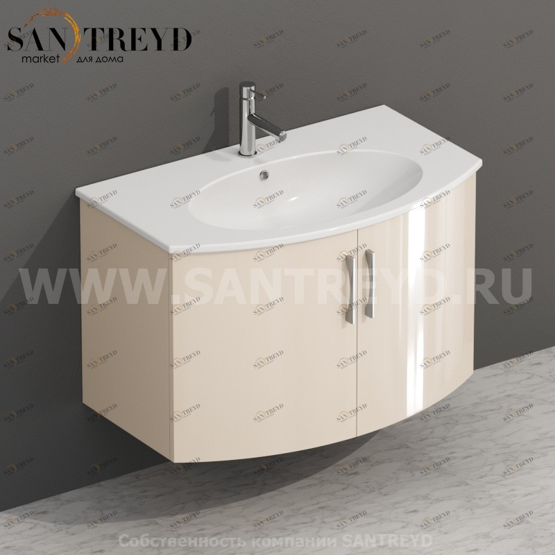 MDMA80Y042 Тумба с двумя створками 78 см бежевая Globo 4ALL Италия Ceramica Globo