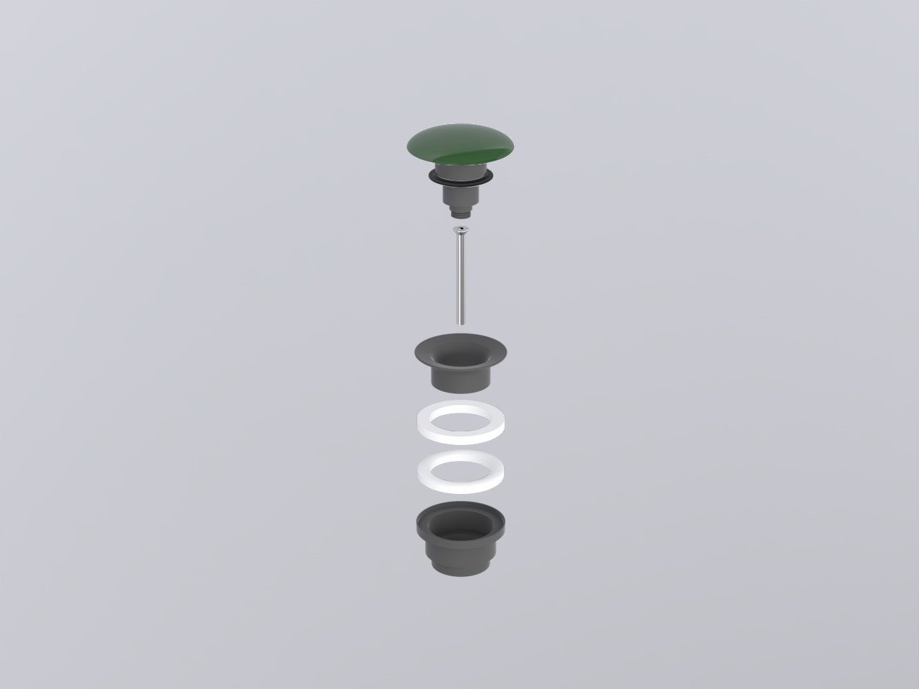 PIL01CM-AL Универсальный донный Cemento click/clack с керамической крышкой cielo Запасные части и аксессуары Ceramica Cielo