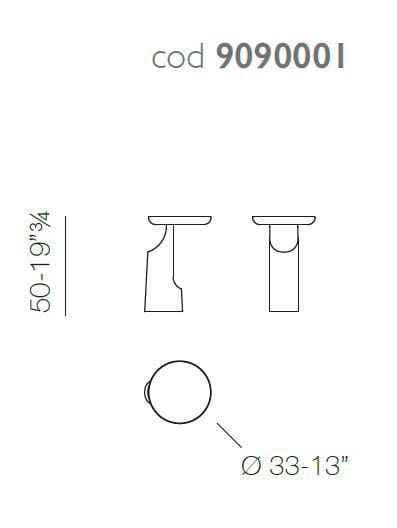 Круглый журнальный столик из массива дерева Vibieffe Quite luxury ARCH-00077320 - Вид №8