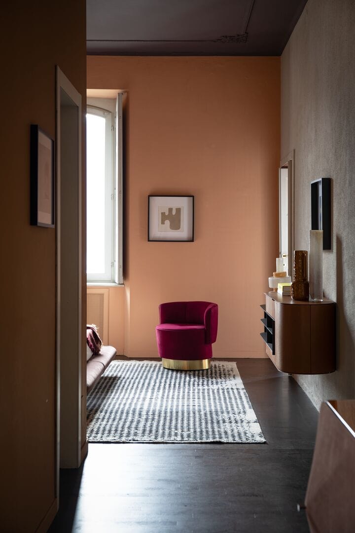 Кожаное вращающееся кресло с подлокотниками Baxter Anais ARCH-00046968 - Вид №1