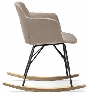 Quinti Sedute Кресло-качалка из ткани с подлокотниками Deep cover