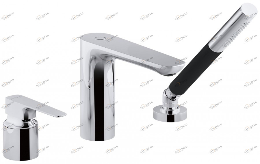 E72330-CP Смеситель для ванны/душа на 3 отверстия, устанавливаемый на деку Jacobdelafon ALEO+ Santreyd