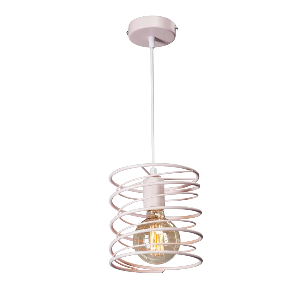 Подвесной светильник Vitaluce Торнадо 1 лампа 3м² Е27 цвет розовый STLM-2069662