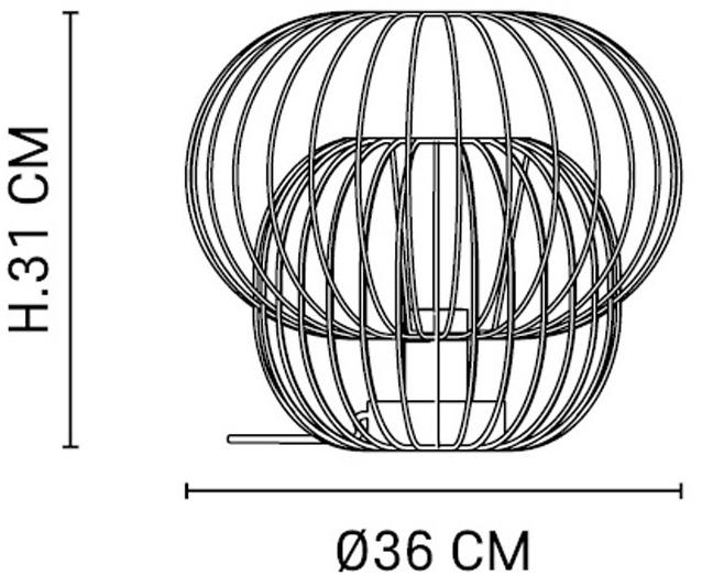 Market Set Настольная лампа из металла Kokeshi 653027 - Вид №5