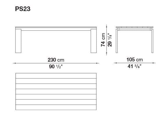 Деревянный прямоугольный стол B&B Italia PARALLEL STRUCTURE ARCH-00012782 - Вид №1