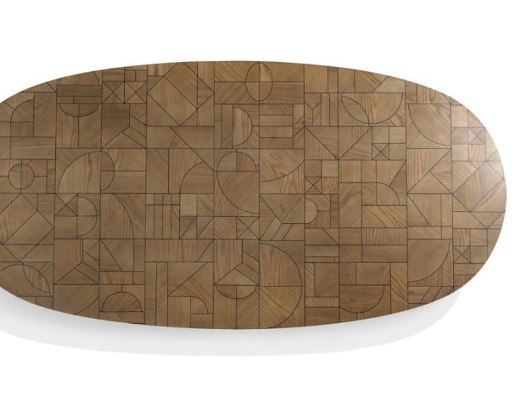 Овальный стол из массива дерева ROCHE BOBOIS Nativ ARCH-00098869