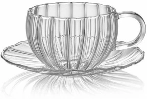 IVV Чашка из боросиликатного стекла с блюдцем Coffee & tea 8058.2