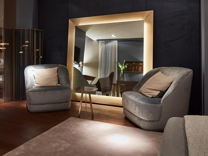 Paolo Castelli Напольное металлическое зеркало в современном стиле с настенной рамой  Ill.best.520  - Вид №1