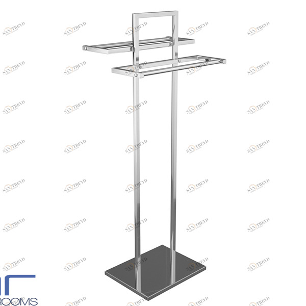 ПОЛОТЕНЦЕДЕРЖАТЕЛЬ ДВОЙНОЙ НАПОЛЬНЫЙ NERVIÓN ХРОМИРОВАННАЯ СТАЛЬ SALGAR Аксессуары для ванной Salgar 12891