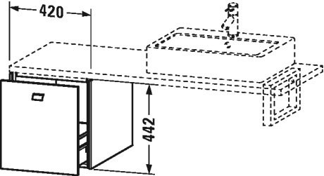 BR513101818 Brioso Шкафчик для консоли Белый матовый, декор Duravit - Вид №1