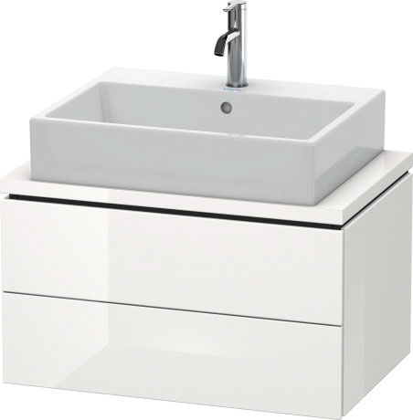 LC580600909 Тумбочка для компактной консоли L-Cube #LC5806 720 x 477 мм Светло-голубой матовый декор Duravit - Вид №2