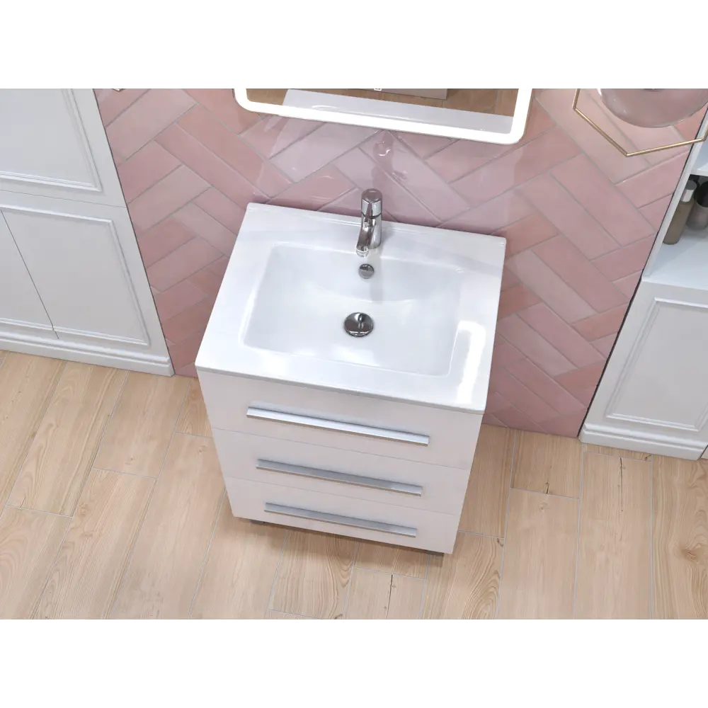 Тумба под раковину напольная Vigo Yuma 60 см цвет белый STLM-2067515 - Вид №7