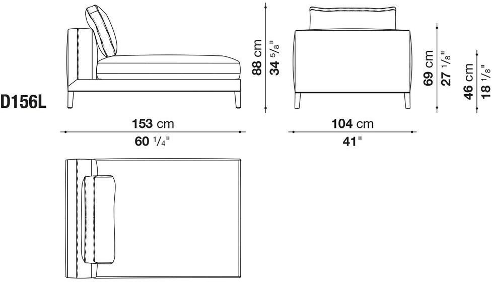 Maxalto Модульный угловой диван из ткани Dives sun-id-1407259 - Вид №23