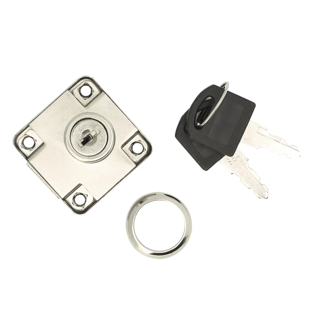 Замок мебельный накладной Lock.138, прямоугольный хромированный Santreyd STLM-2036008 - Вид №1