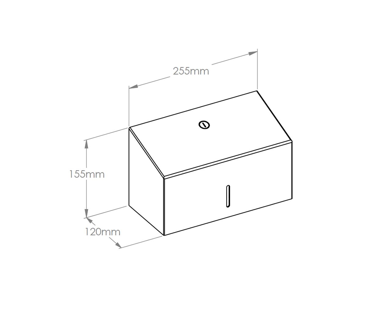 ADT201 INOX DESIGN MINI контейнер для бумажных полотенец - ТЕКСТУРА Merida  - Вид №1