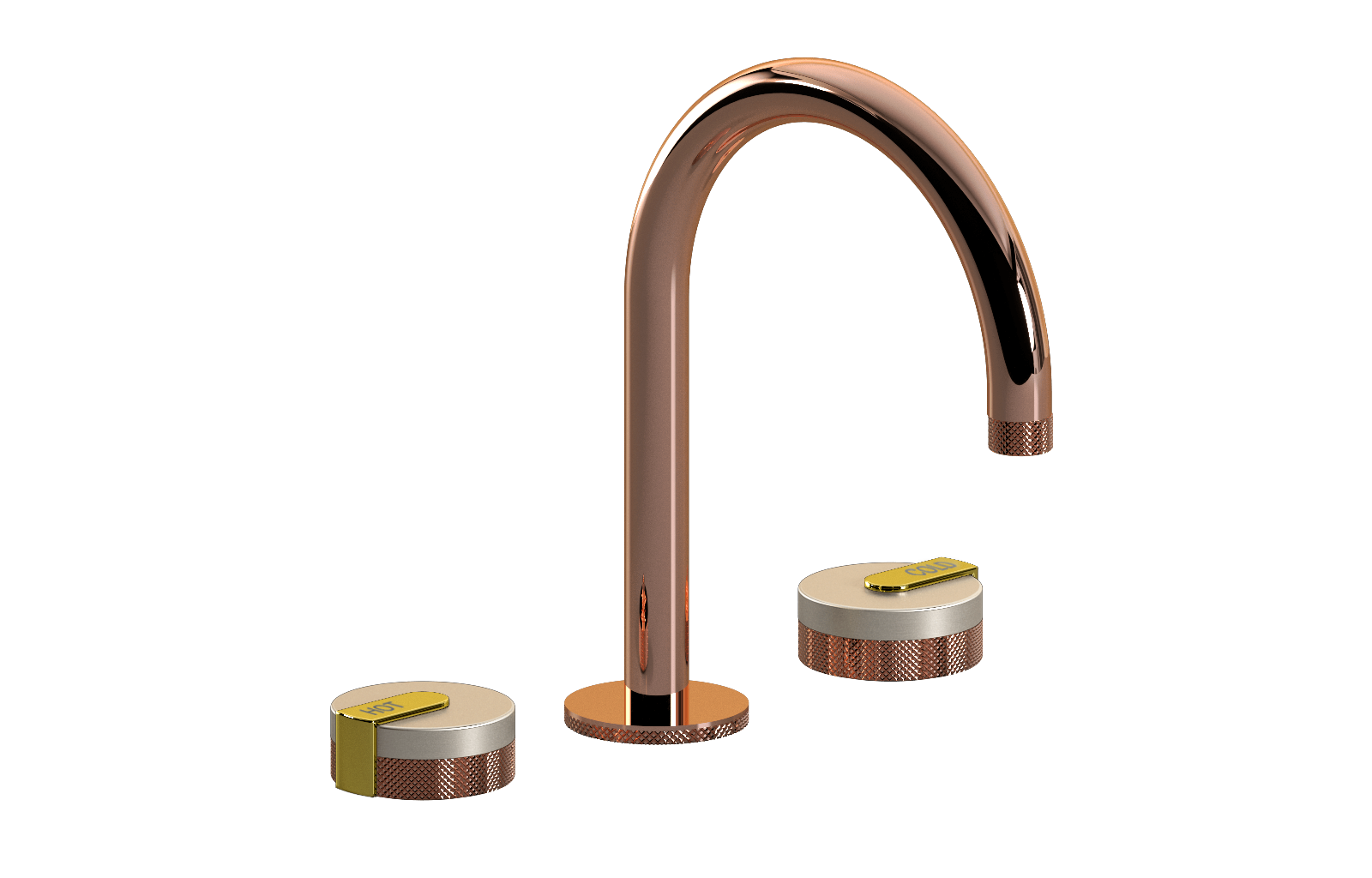 E-11512-R1BNi-L1PB-RG Смеситель для умывальника на 3 отвертия GRAFF MOD+