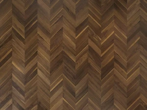 FOGLIE D'ORO Пол из орехового дерева Chevron 45°