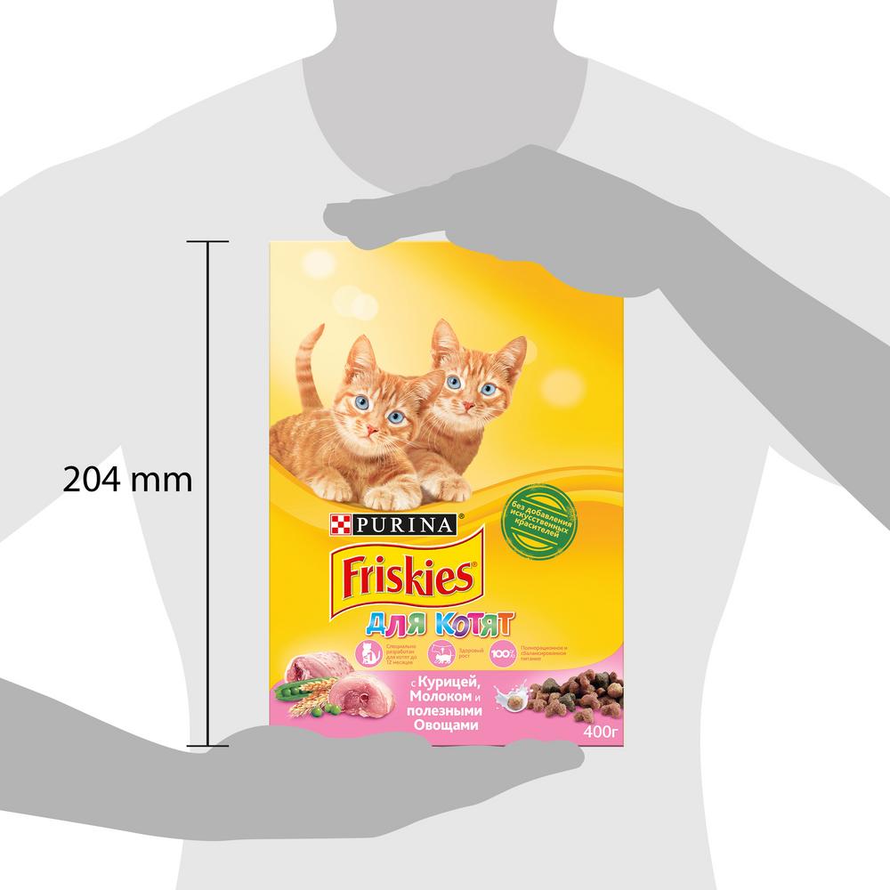 Т0025179 Корм для котят до года, курица, молоко, овощи сух. 400 г Friskies  - Вид №10