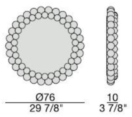 Porada Круглое зеркало в деревянной раме Iron sun-id-1429744 - Вид №3