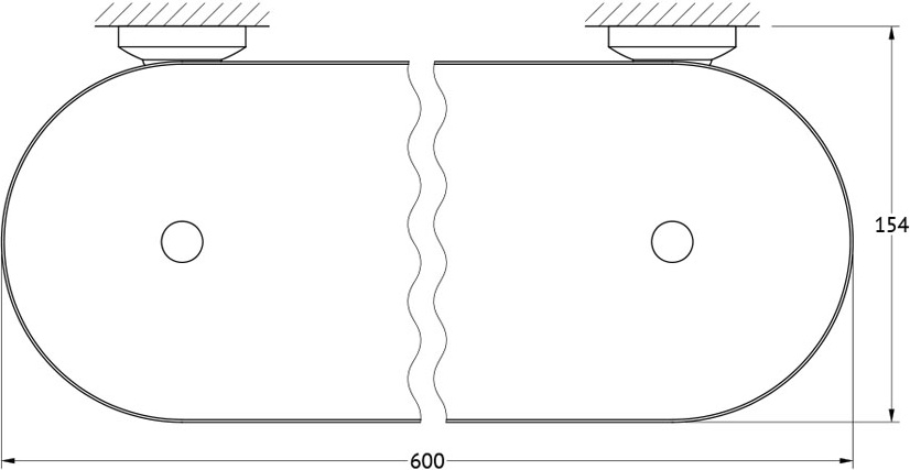 STI 215 Полка с держателями 60 cm 3SC STILMAR GOLD Treesseci 3SC - Вид №1