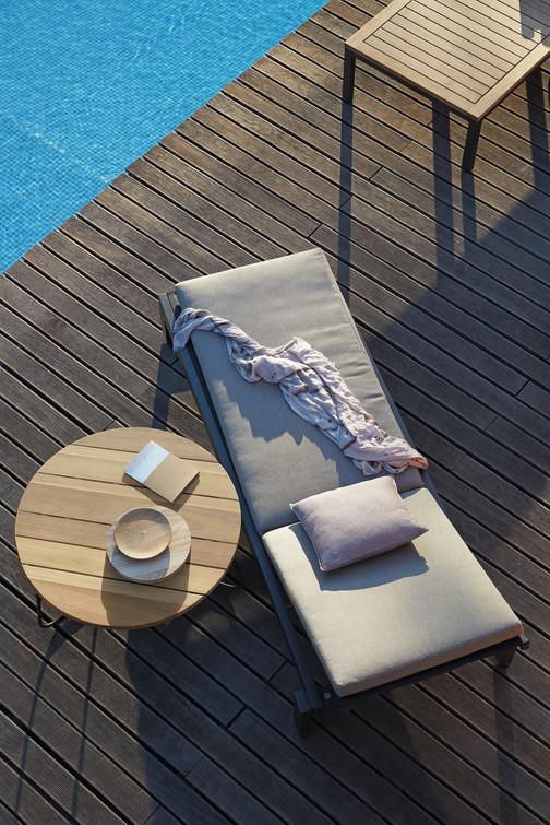 MNST1127 Лежак белый f8 текстиль белый Manutti Fuse - Вид №2