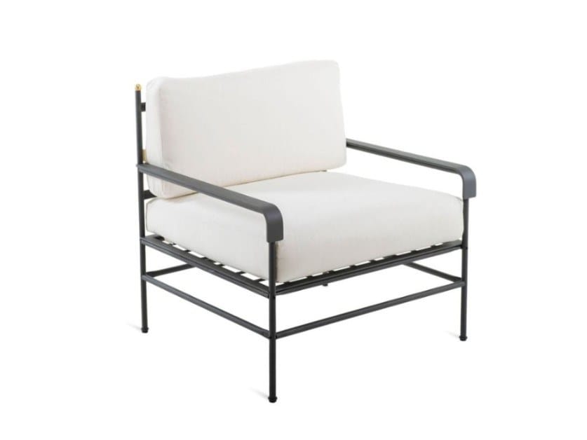 Садовое кресло из оцинкованного железа и акриловой ткани Unopiù Тоскана ARCH-00097400
