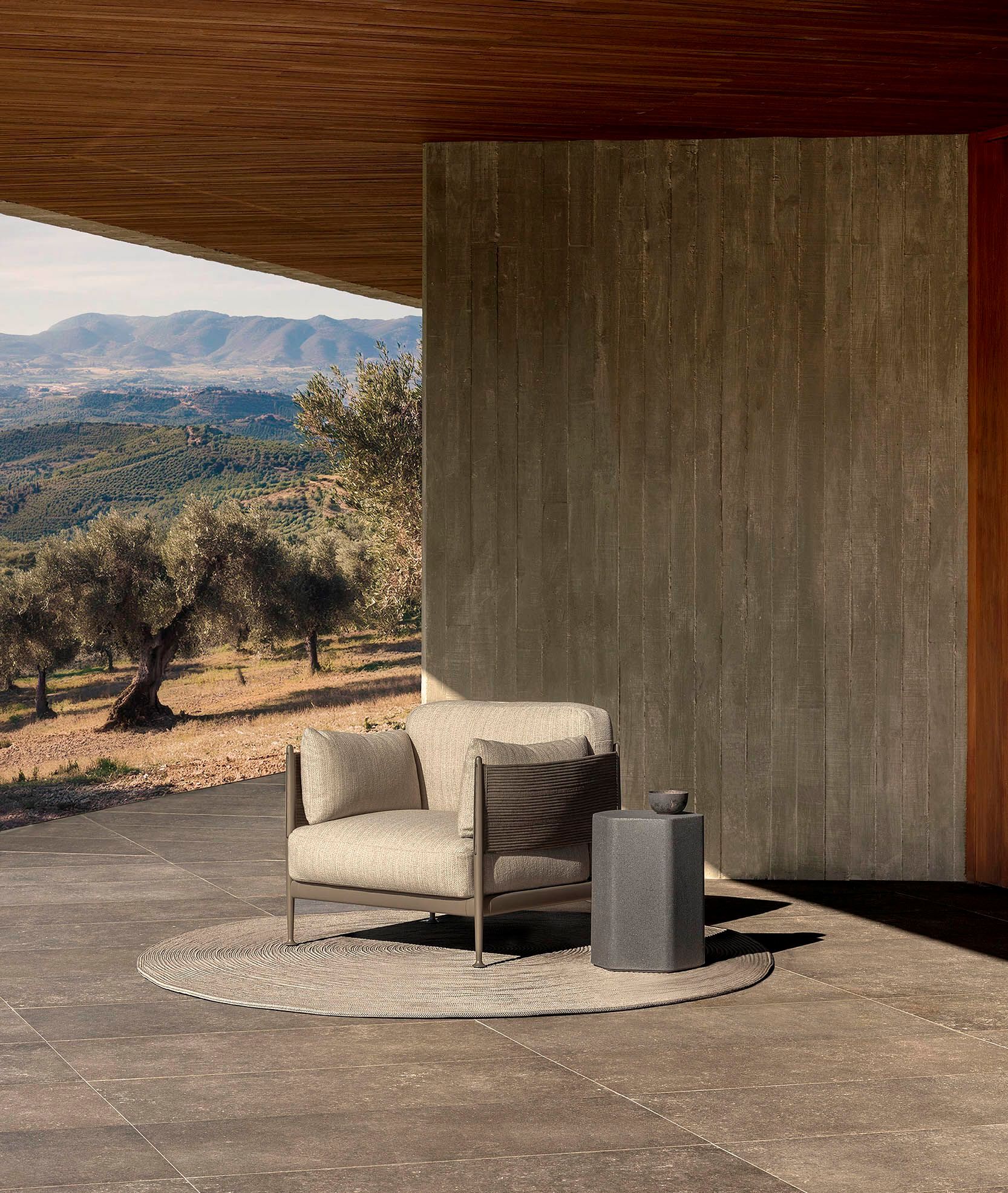 Мягкое тканевое садовое кресло с подлокотниками EXPORMIM Obi ARCH-00027529 - Вид №4