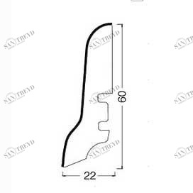 Плинтус Tecnorivest Светлый Шпонированный Бамбук 2500х60 мм 1010001173