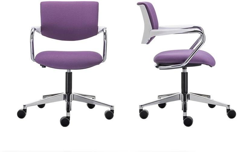 VAGHI Вращающийся стул с металлическим каркасом и тканевым сиденьем Morea comfort guest Cboeb/cboex/cmonl - Вид №3