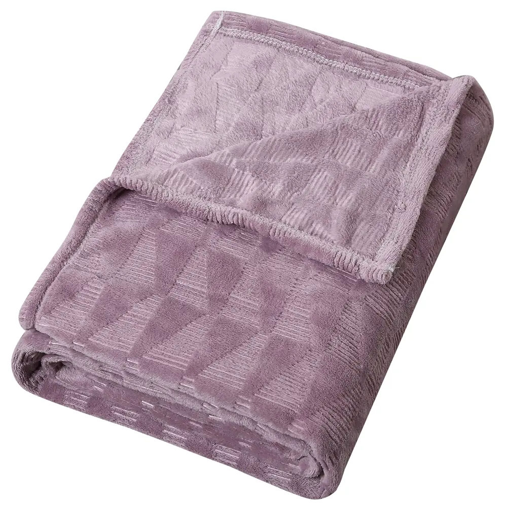 Плед Triangel 180х200 см велсофт цвет слива Santreyd STLM-2020965 - Вид №2