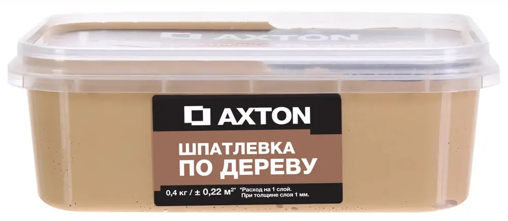 Шпатлёвка Axton для дерева натуральный дуб 0,4 кг - профессиональное выравнивание 81950902