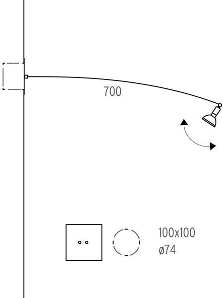 Flos Светодиодный настенный светильник для картин Architectural collection - proiettori sun-id-1344672 - Вид №1