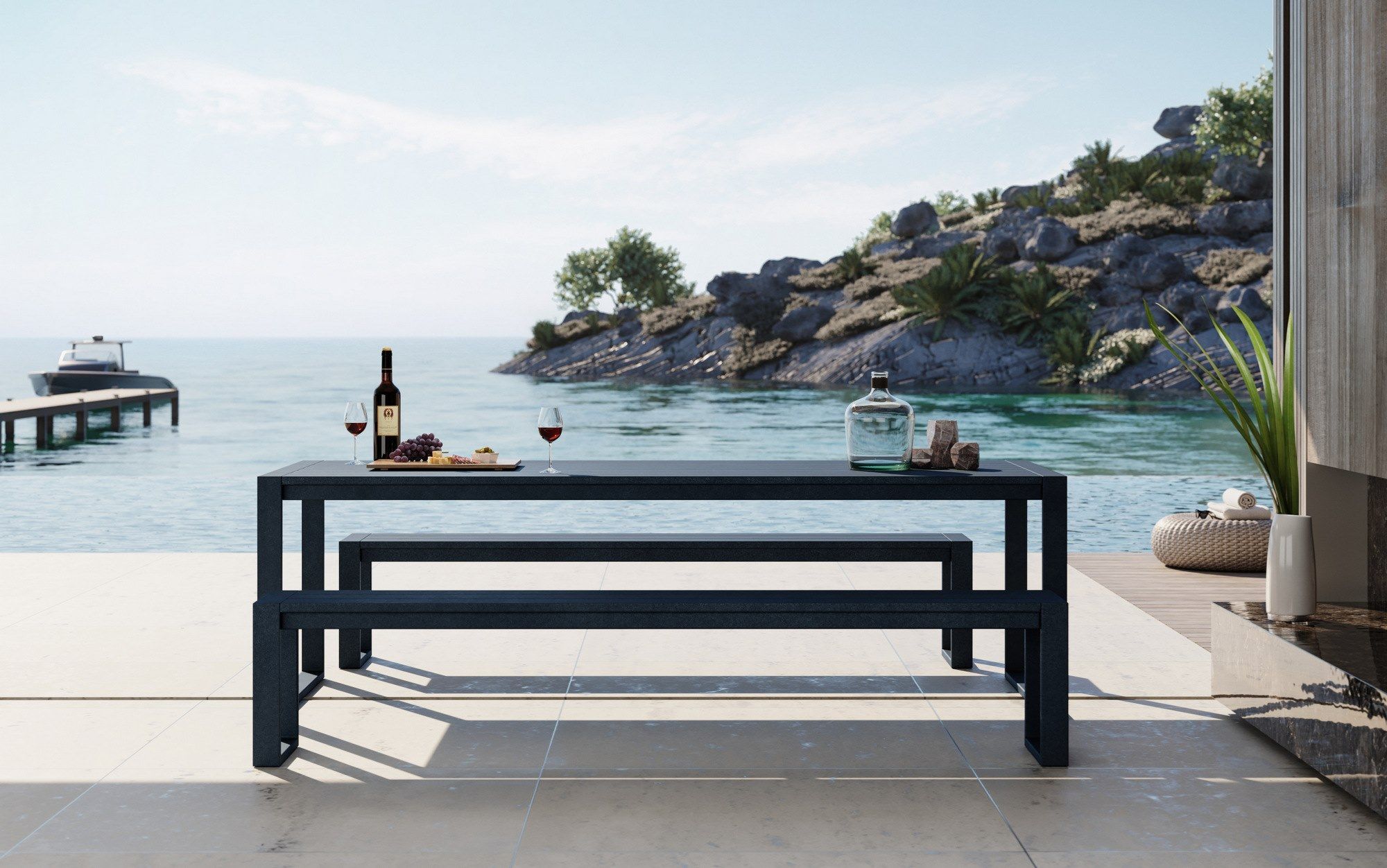 Прямоугольный алюминиевый стол с порошковым покрытием Case Eos ARCH-00051000 - Вид №11