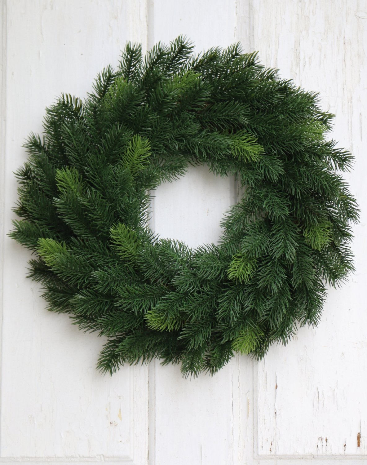 1019 883 a3 Венок из искусственной пихты, на ротанге, Ø 45 см, зеленый H-andreas  - Вид №1