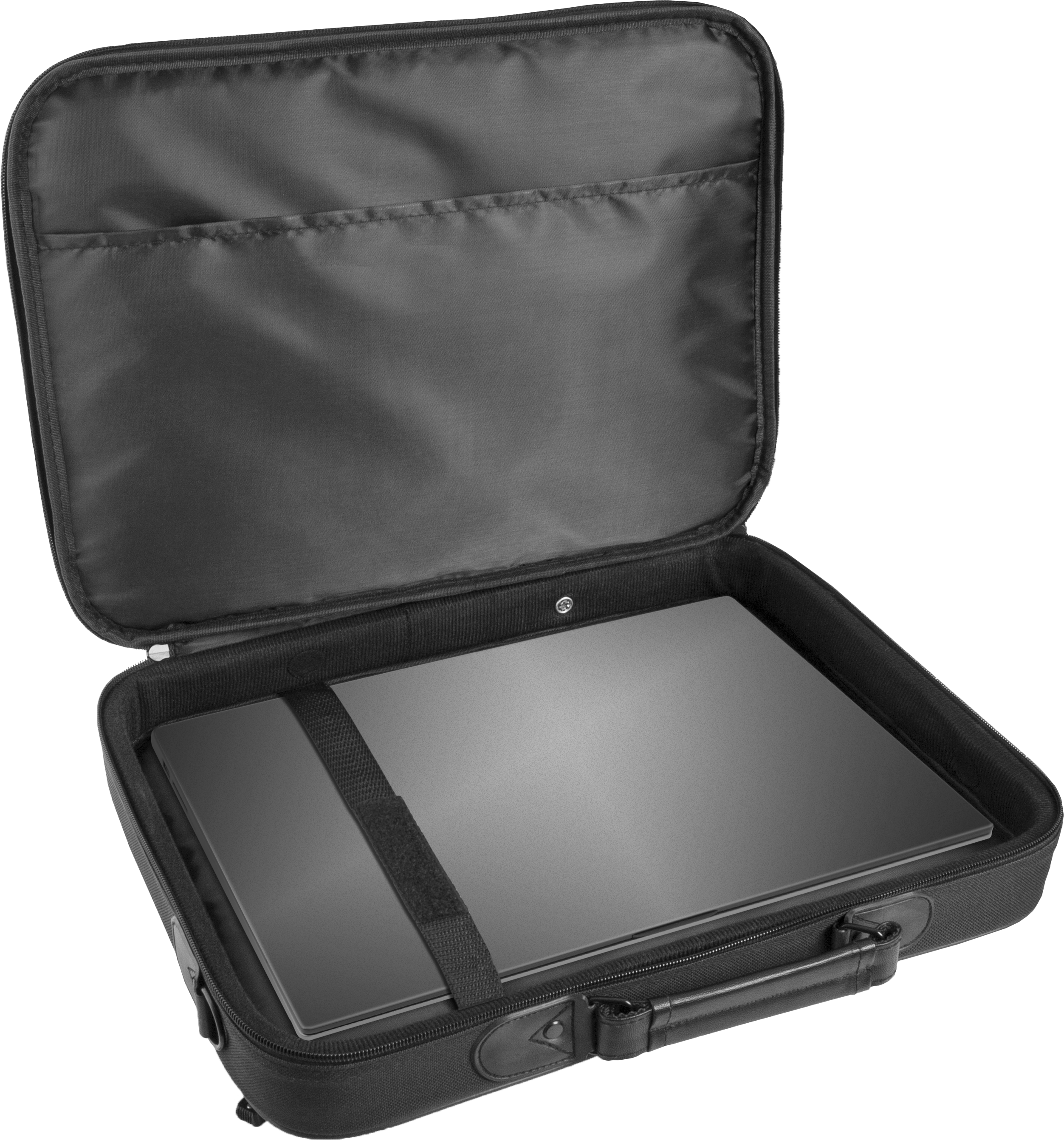 26019 сумка для ноутбука ascetic 15"-16" черный, жесткий каркас, карман Defender Santreyd  - Вид №4