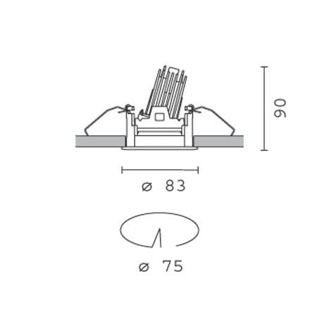 Круглый поворотный прожектор для подвесных потолков iGuzzini лазер ARCH-00139510 - Вид №5