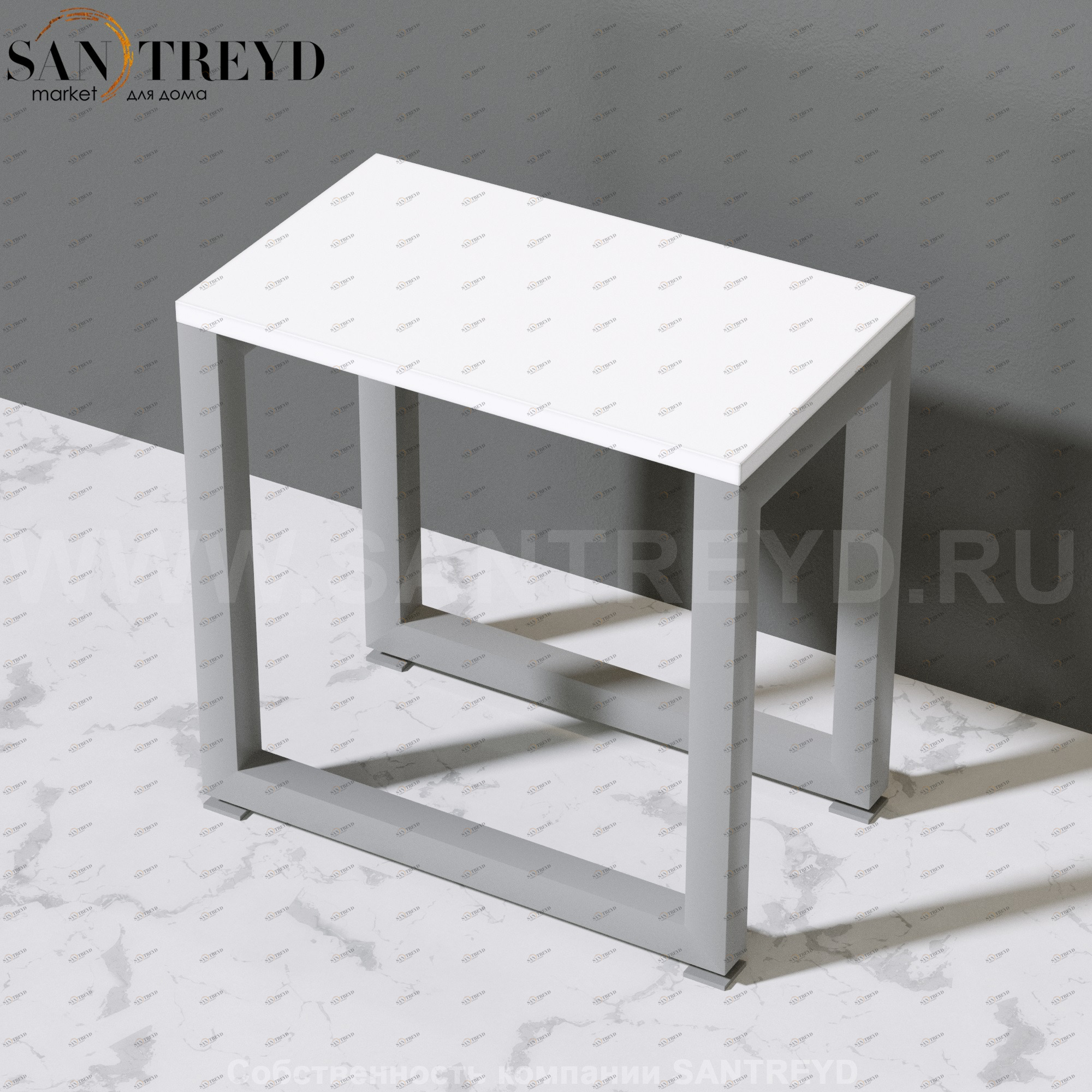 Effegibi LINEA ALU Скамейка 1 сегмент на регулирумых ножках белая HA65000033