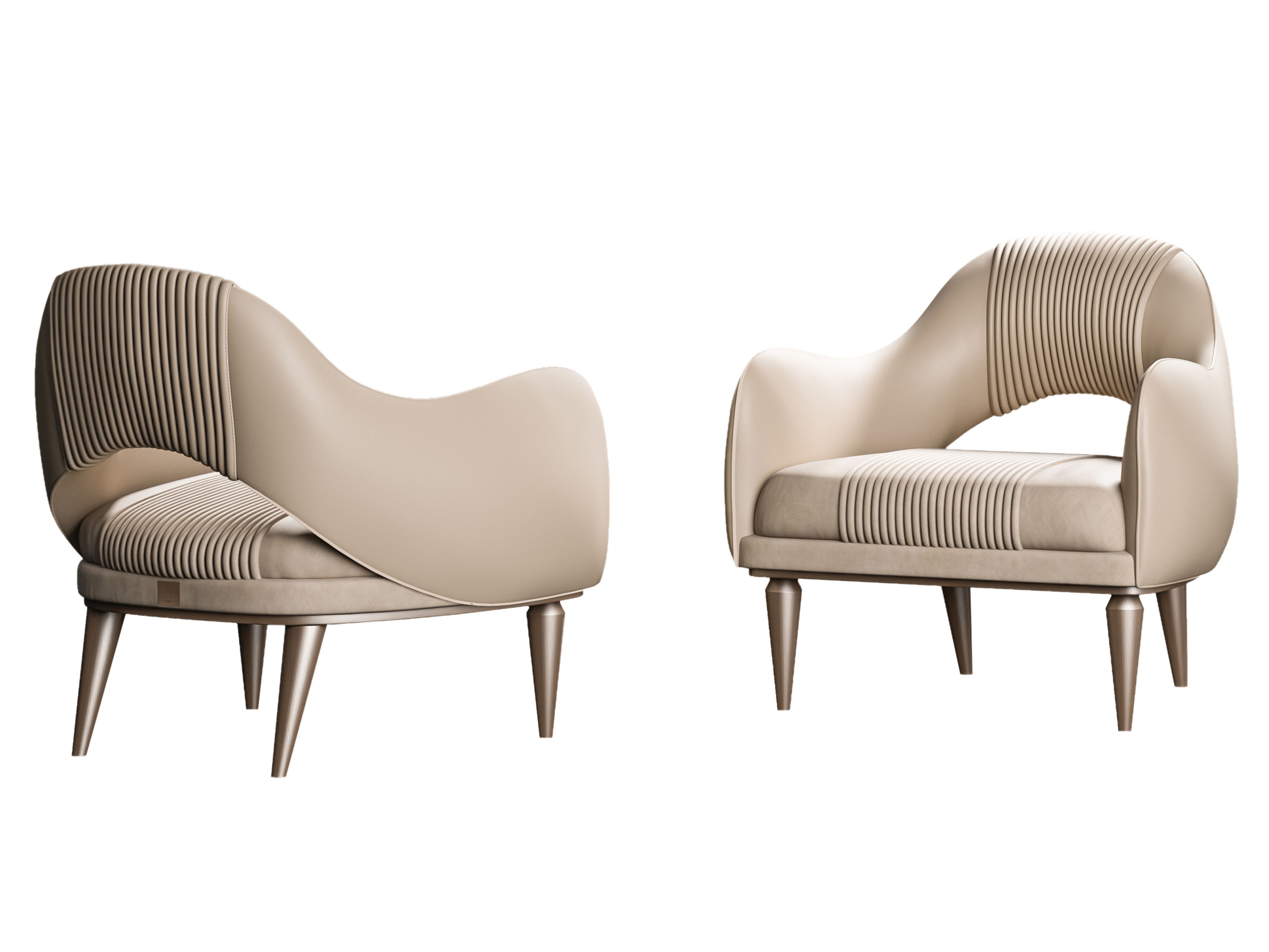 Кожаное кресло с подлокотниками CPRN HOMOOD Cocoon ARCH-00030464 - Вид №1