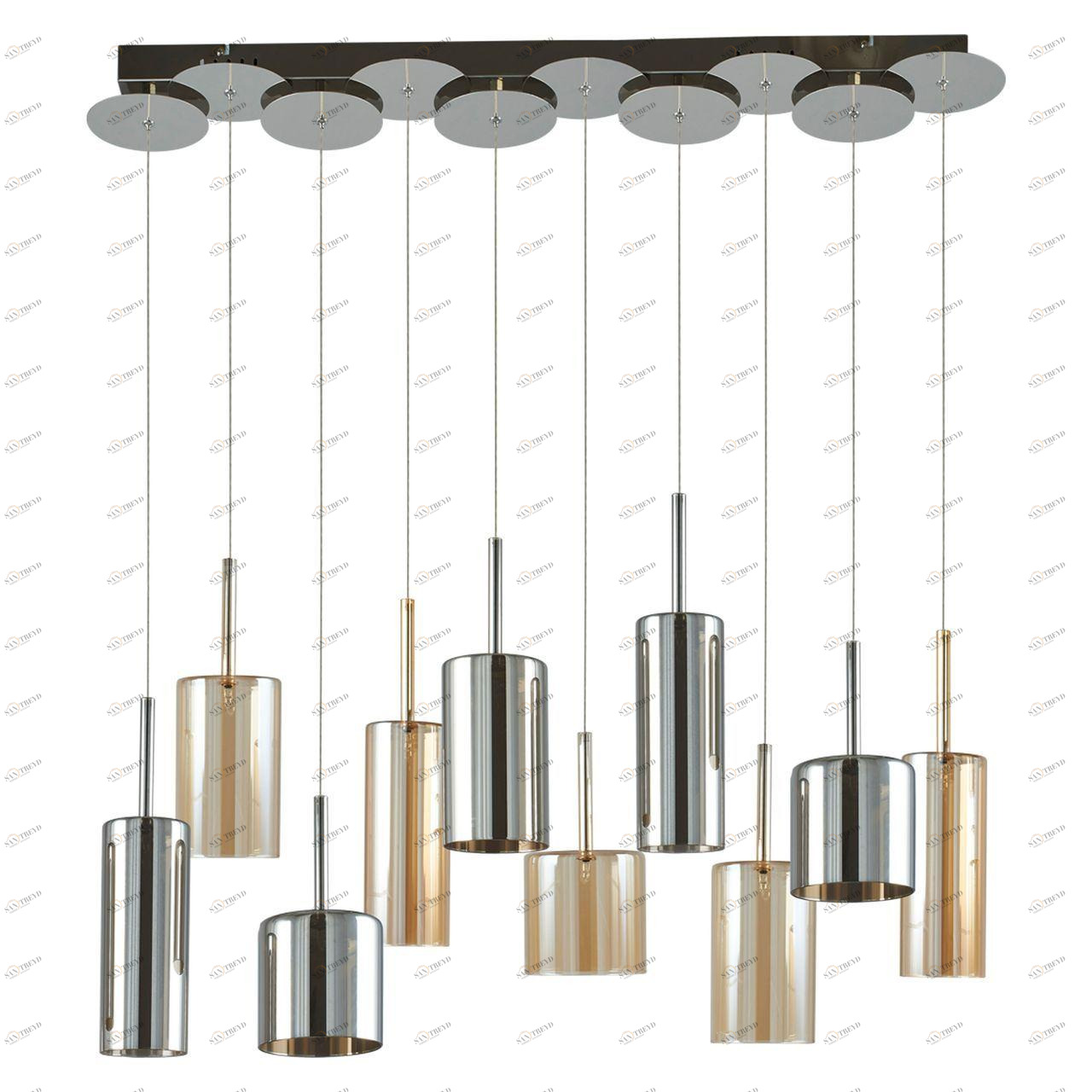 Дизайнерская подвесная люстра Spot Light Flaconetta 1301028 серая SPOT LIGHT ДИЗАЙНЕРСКИЕ 108242 Серый 