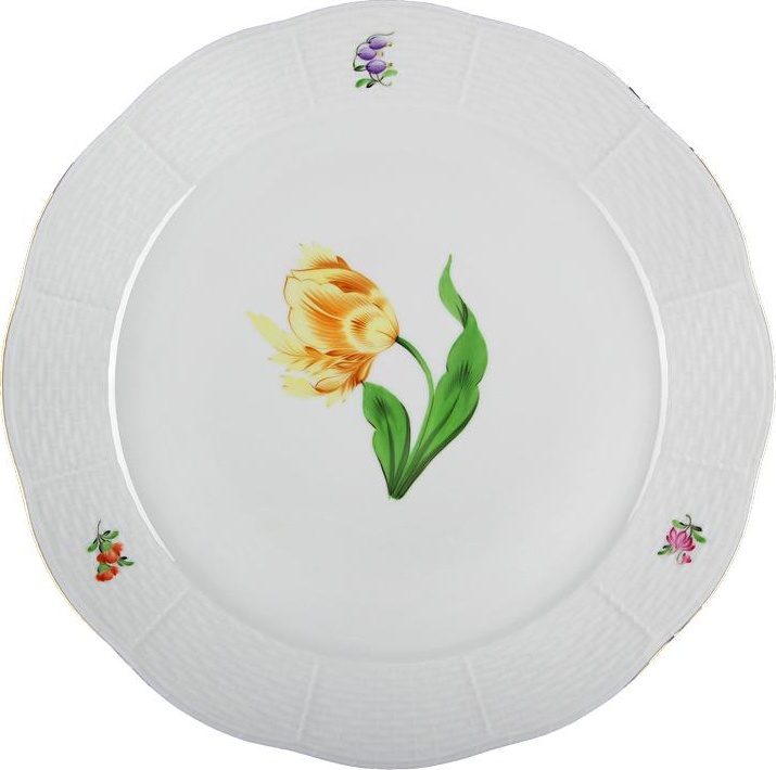 53497 Herend Тарелка закусочная 21см "Китти" (желтая) Фарфор 